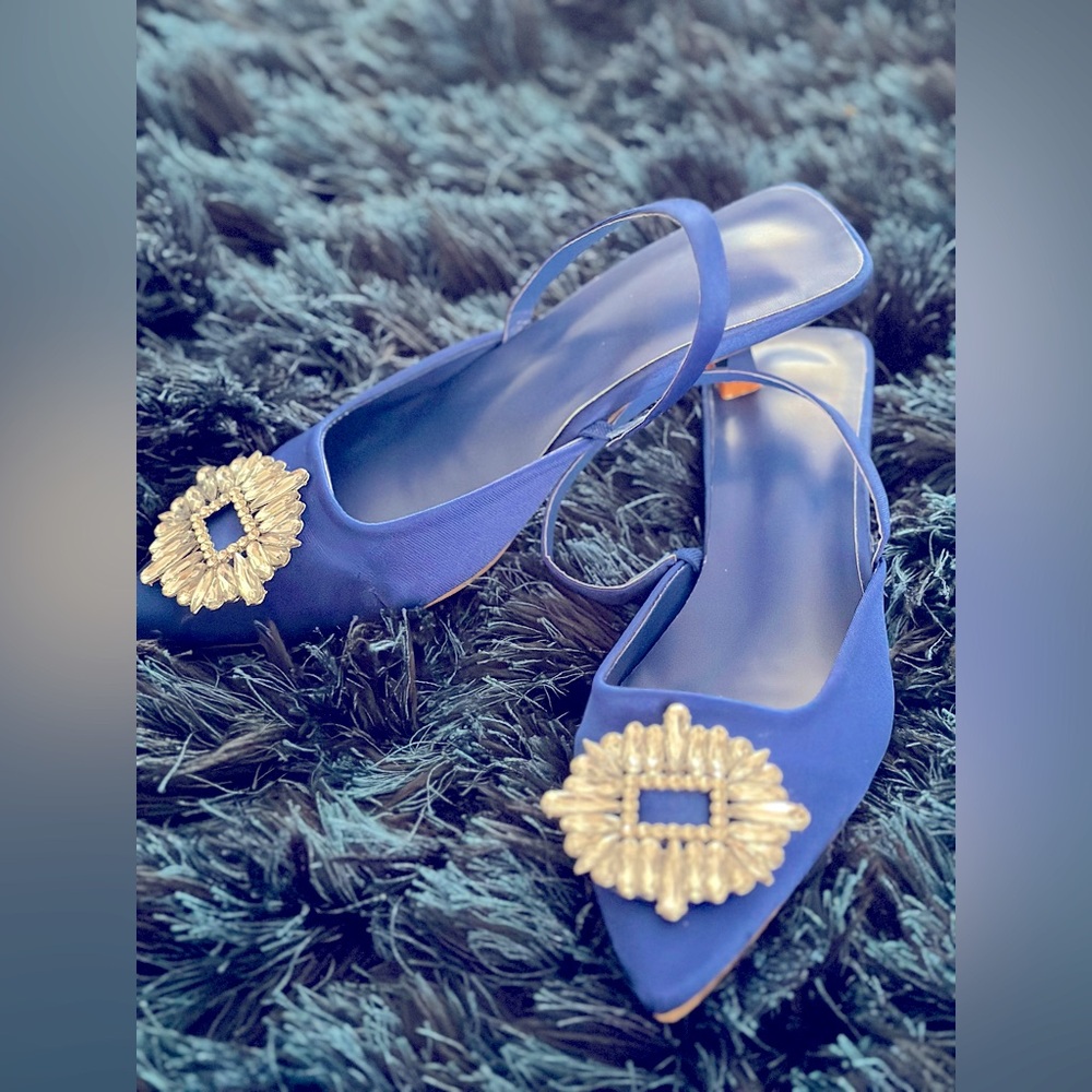 Elegant pair of blue comfy shoes never used